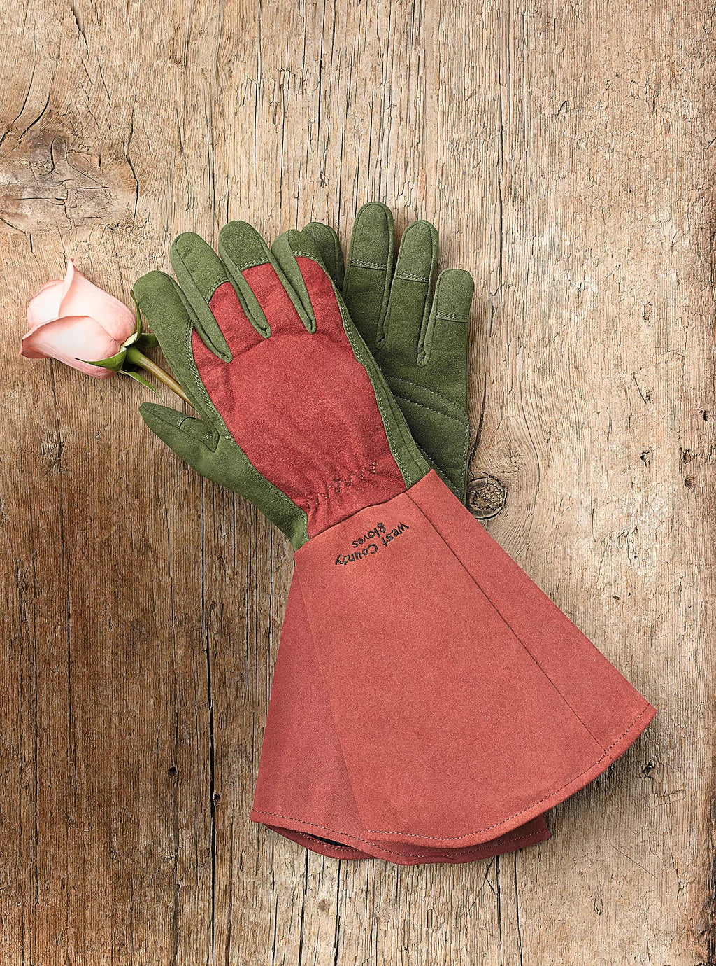 Gants de jardinage anti-épines à manchette longue pour hommes et femmes, couleur rouge