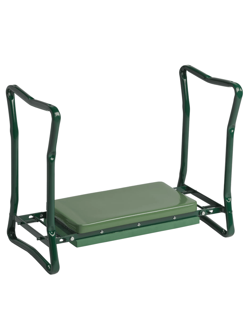 Banc de jardin agenouilloir avec coussin rembourré et cadre en acier pliable