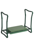 Banc de jardin agenouilloir avec coussin rembourré et cadre en acier pliable