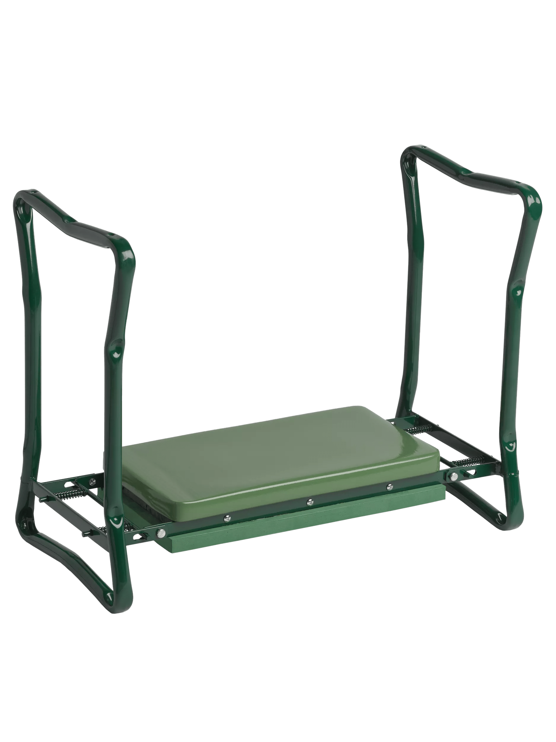 Banc de jardin agenouilloir avec coussin rembourré et cadre en acier pliable