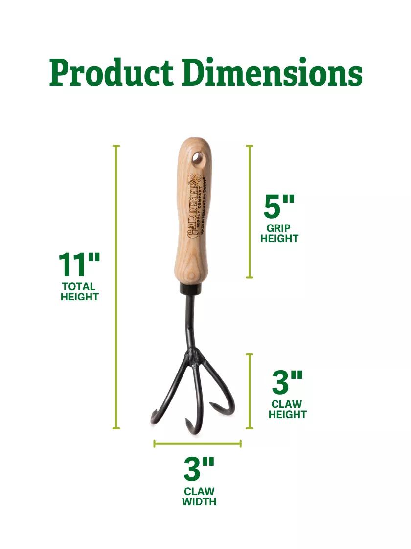 Cultivateur en acier à haute teneur en carbone forgé à la main avec manche en bois dur