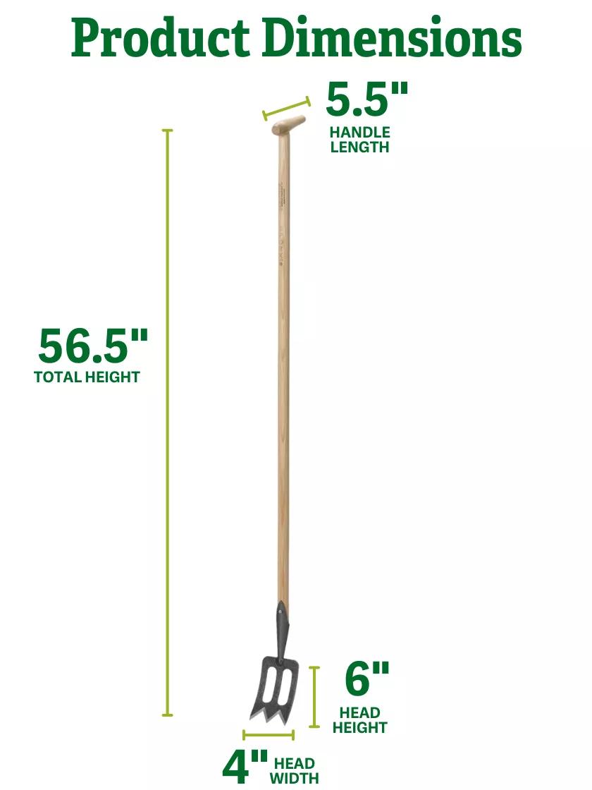 Fourche de jardin, acier forgé à la main, cultivateur de sol, désherbage, outil de creusage