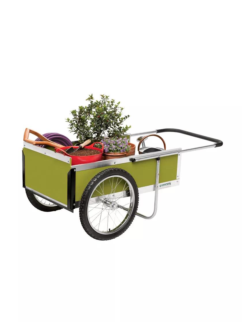 Chariot de jardin moyen avec roues pneumatiques et cadre en aluminium