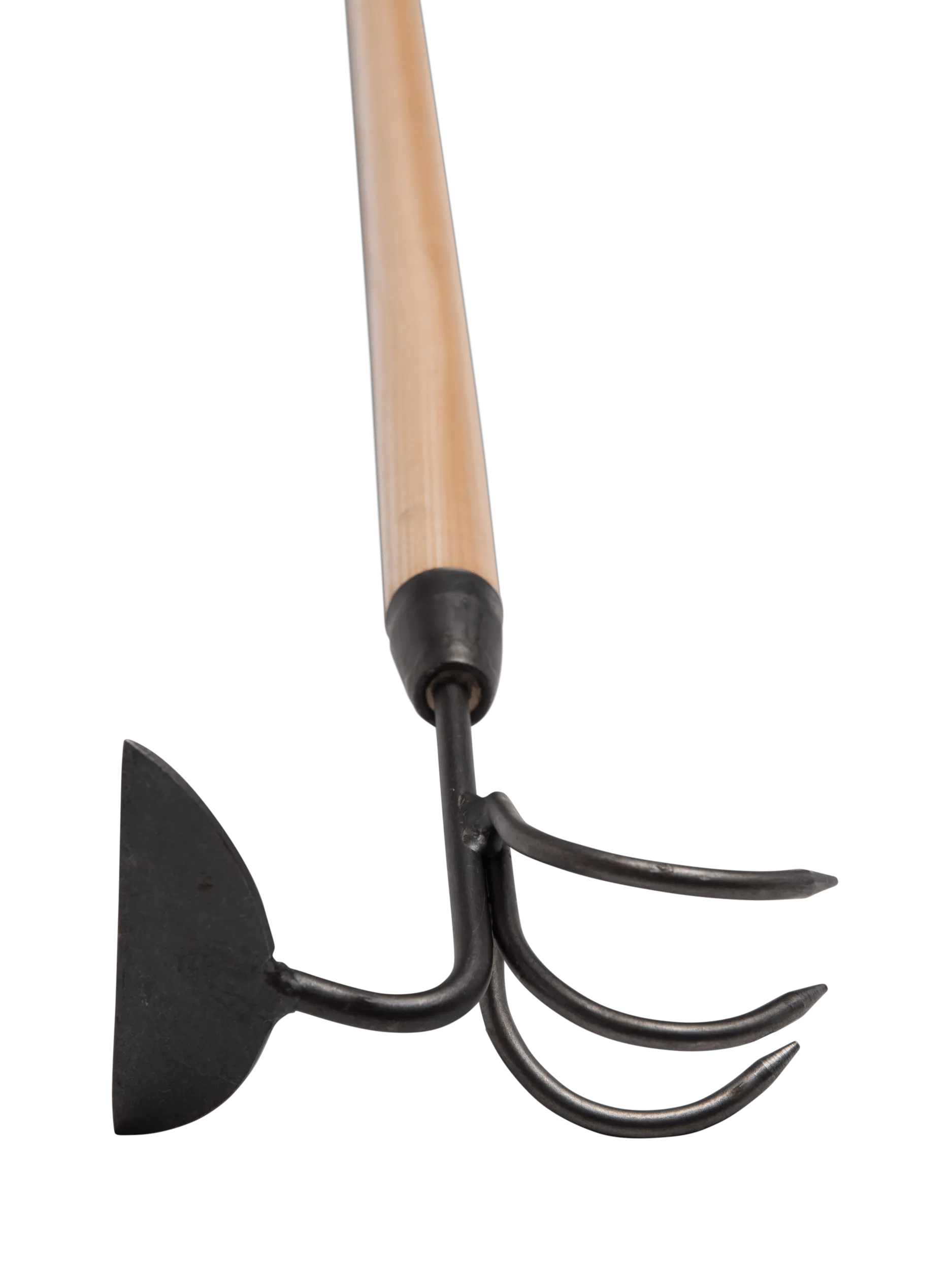 Outil de jardin cultivateur et binette double à long manche avec manche en bois dur