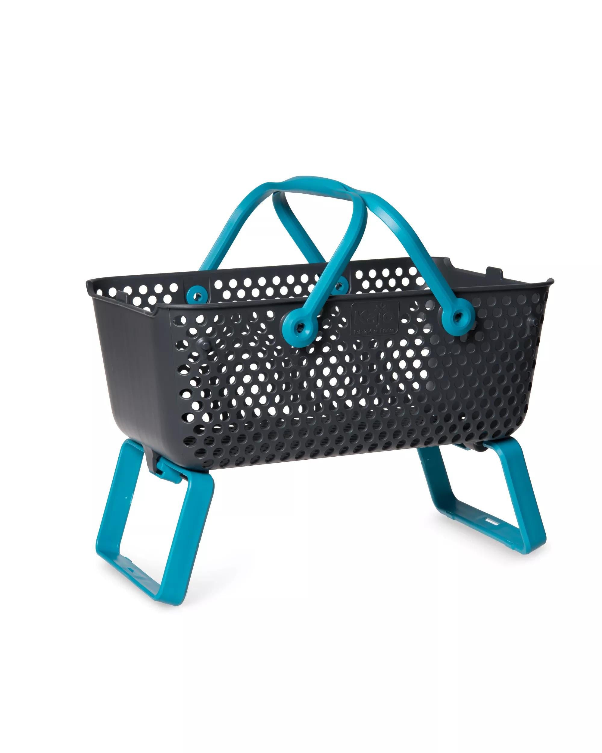 Panier de récolte de jardin avec pieds pliables, design perforé, plusieurs couleurs