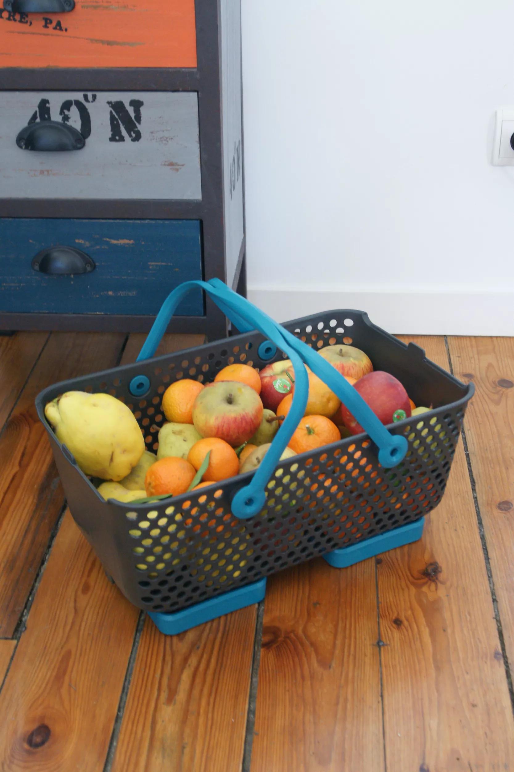Panier de récolte de jardin avec pieds pliables, design perforé, plusieurs couleurs