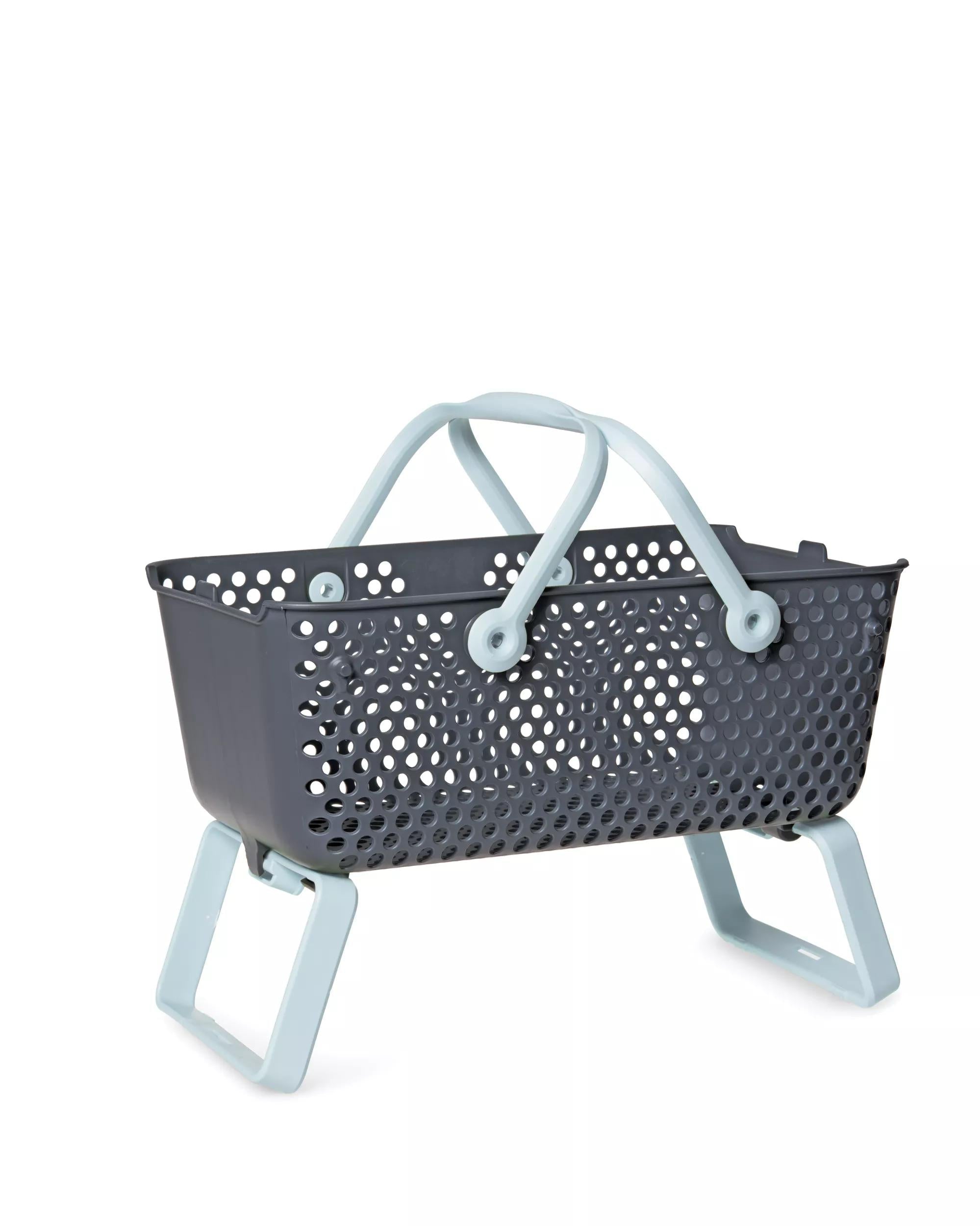 Panier de récolte de jardin avec pieds pliables, design perforé, plusieurs couleurs
