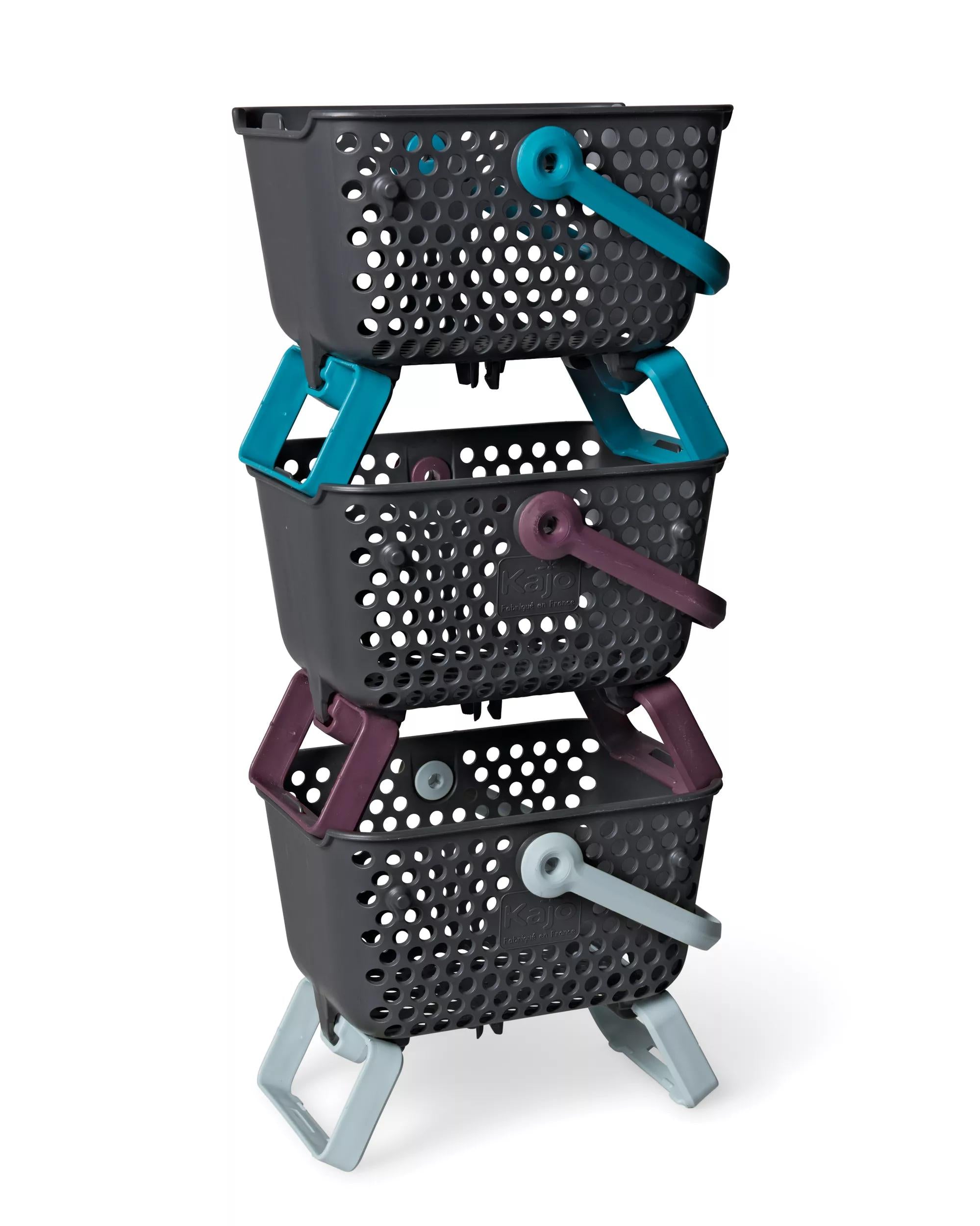 Mini Panier Pliant de Récolte de Jardin avec Fond en Maille et Pieds Pliables
