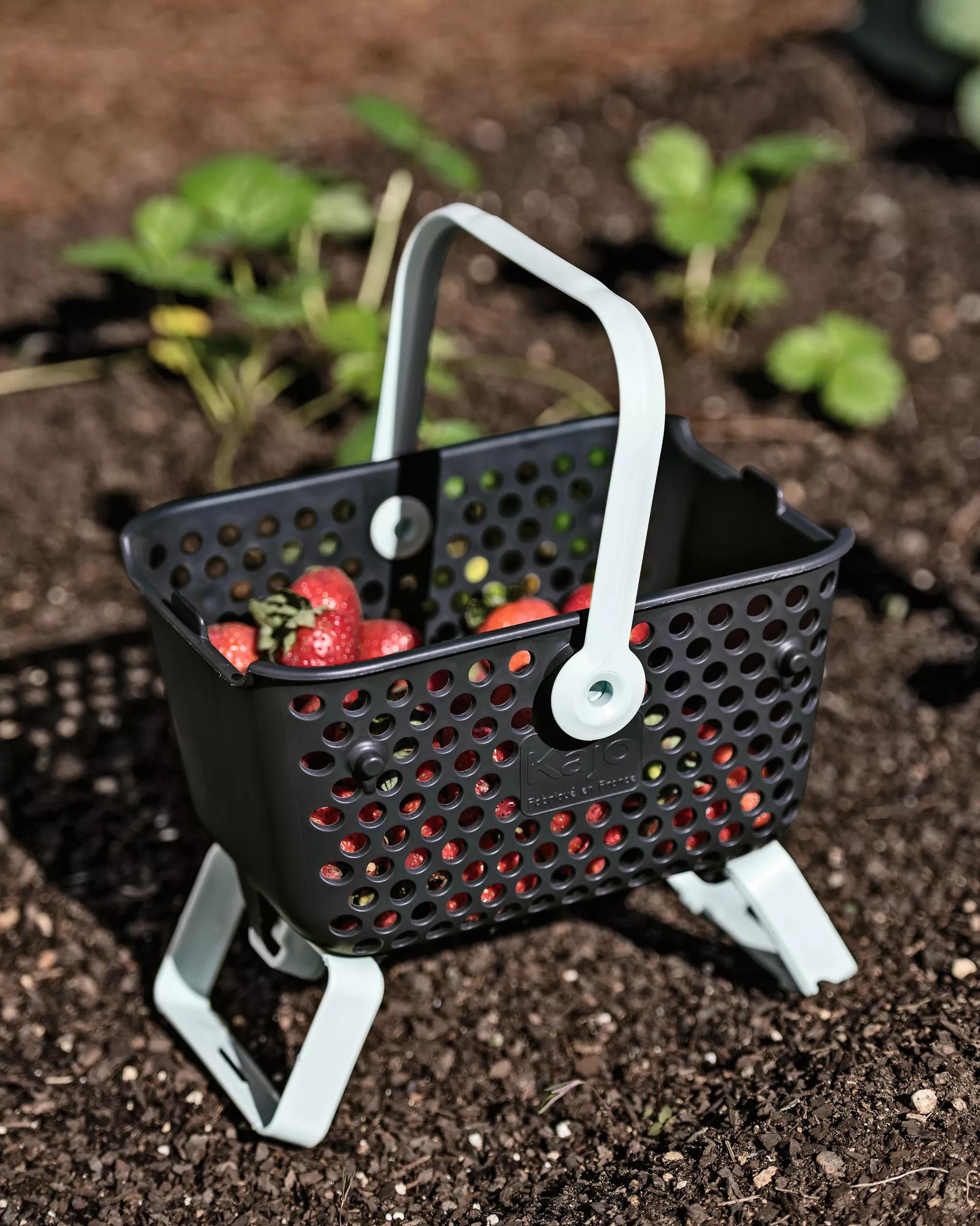 Mini Panier Pliant de Récolte de Jardin avec Fond en Maille et Pieds Pliables