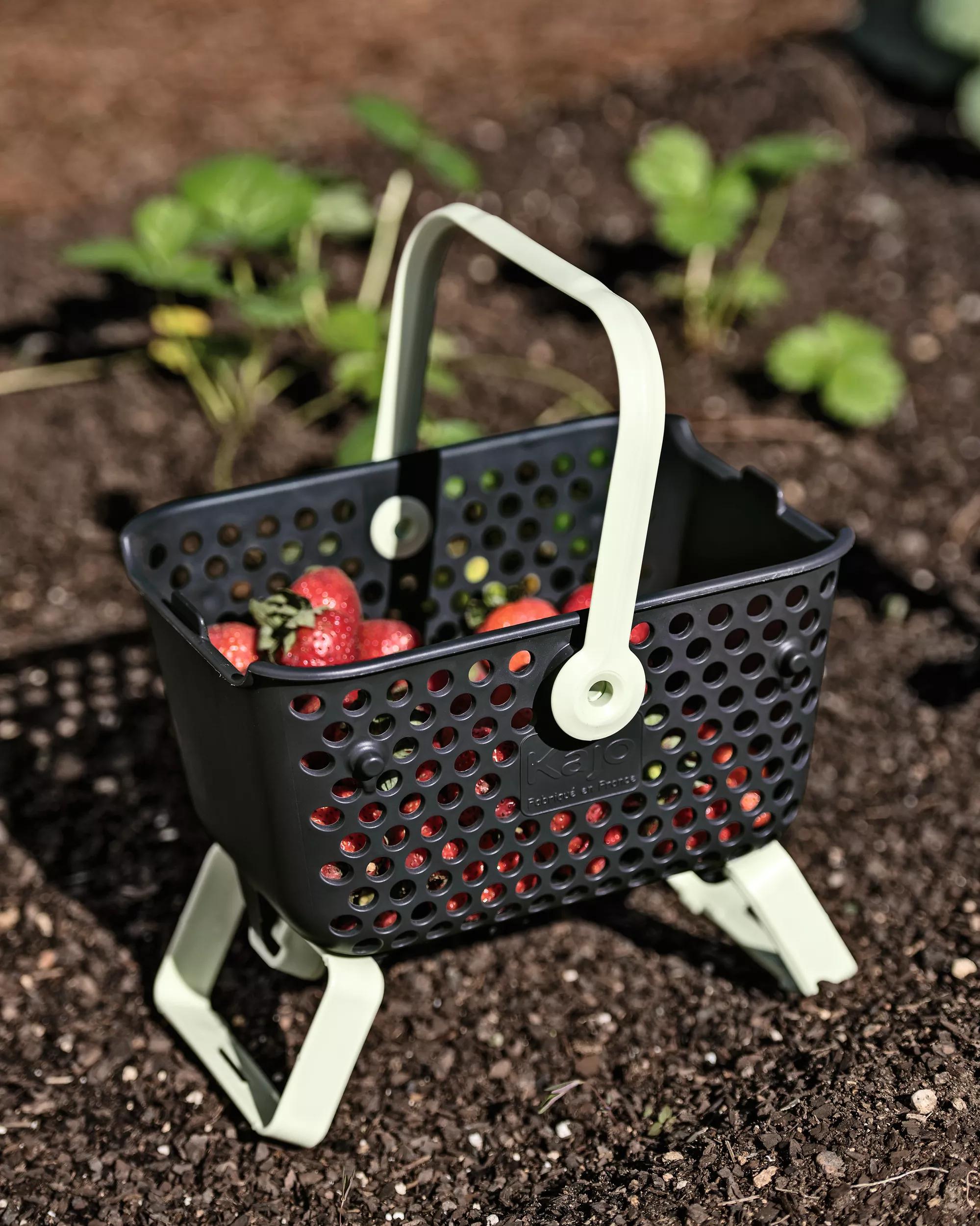 Mini Panier Pliant de Récolte de Jardin avec Fond en Maille et Pieds Pliables
