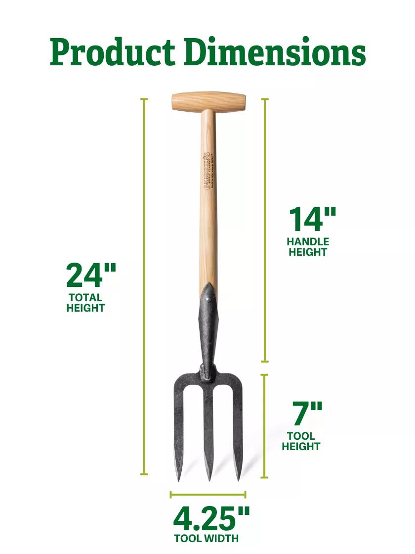 Fourche à vivaces avec poignée en T courte