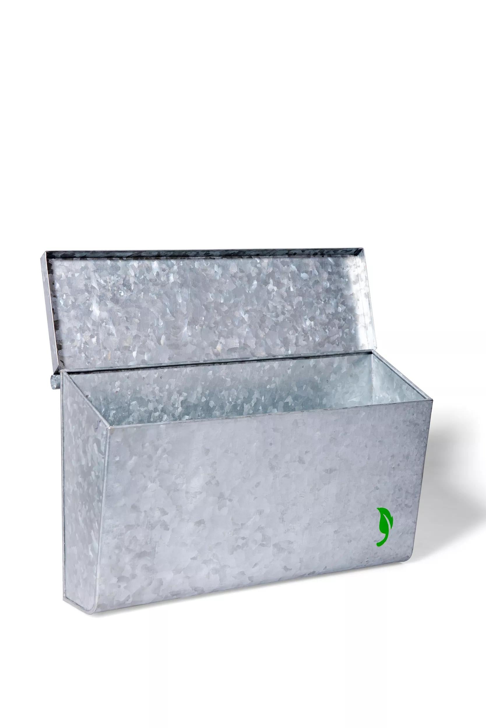 Boîte de rangement en acier galvanisé pour outils de jardin avec séparateur