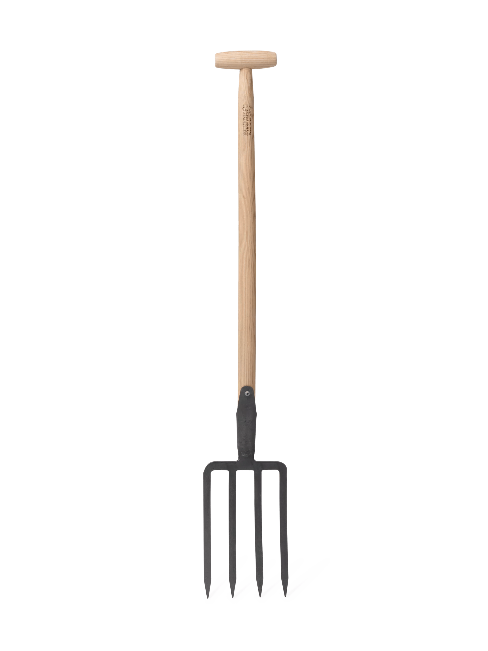 Fourche à bêcher hollandaise robuste avec manche en bois dur pour la terre de jardin