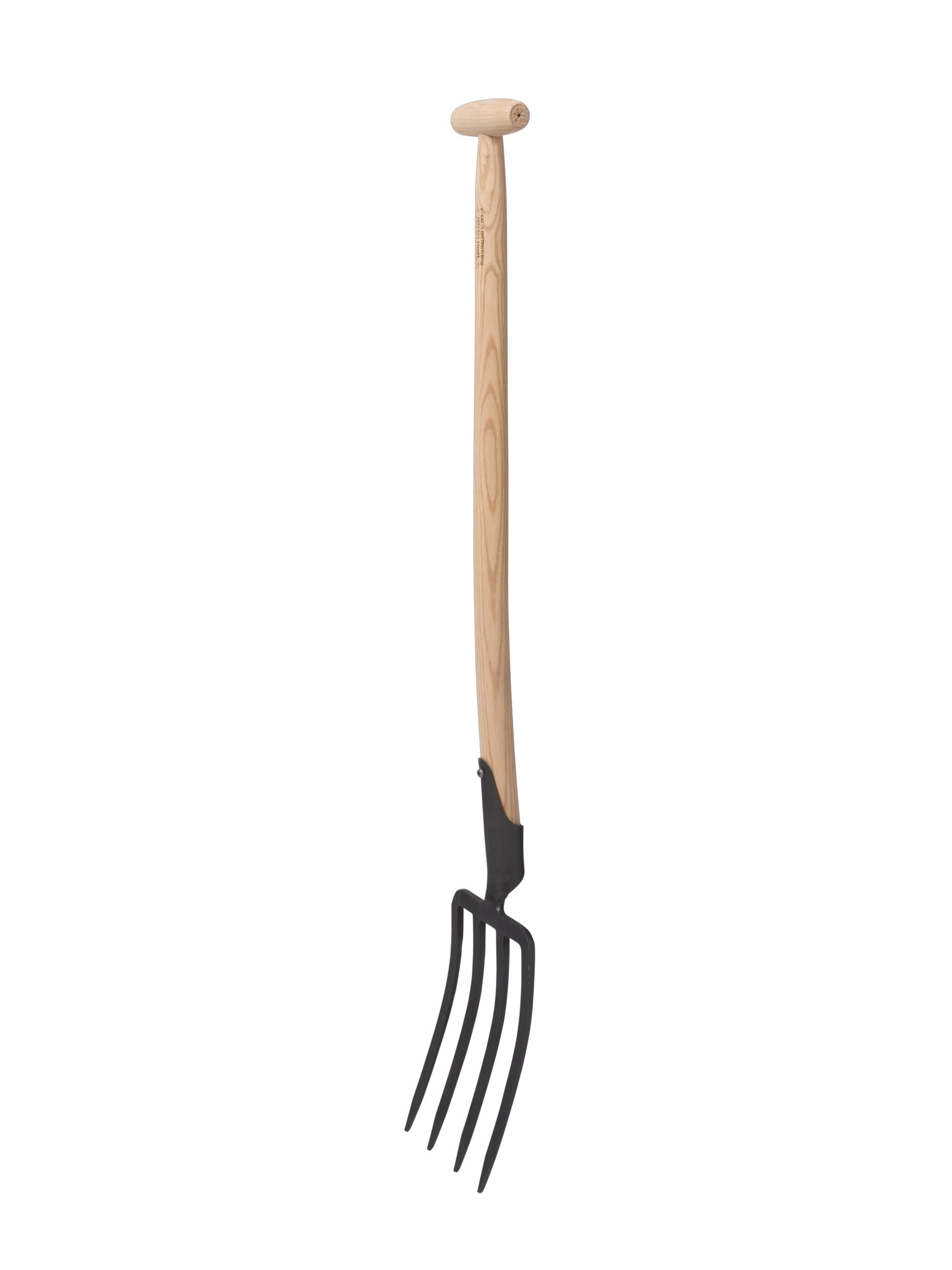 Fourche à bêcher hollandaise robuste avec manche en bois dur pour la terre de jardin