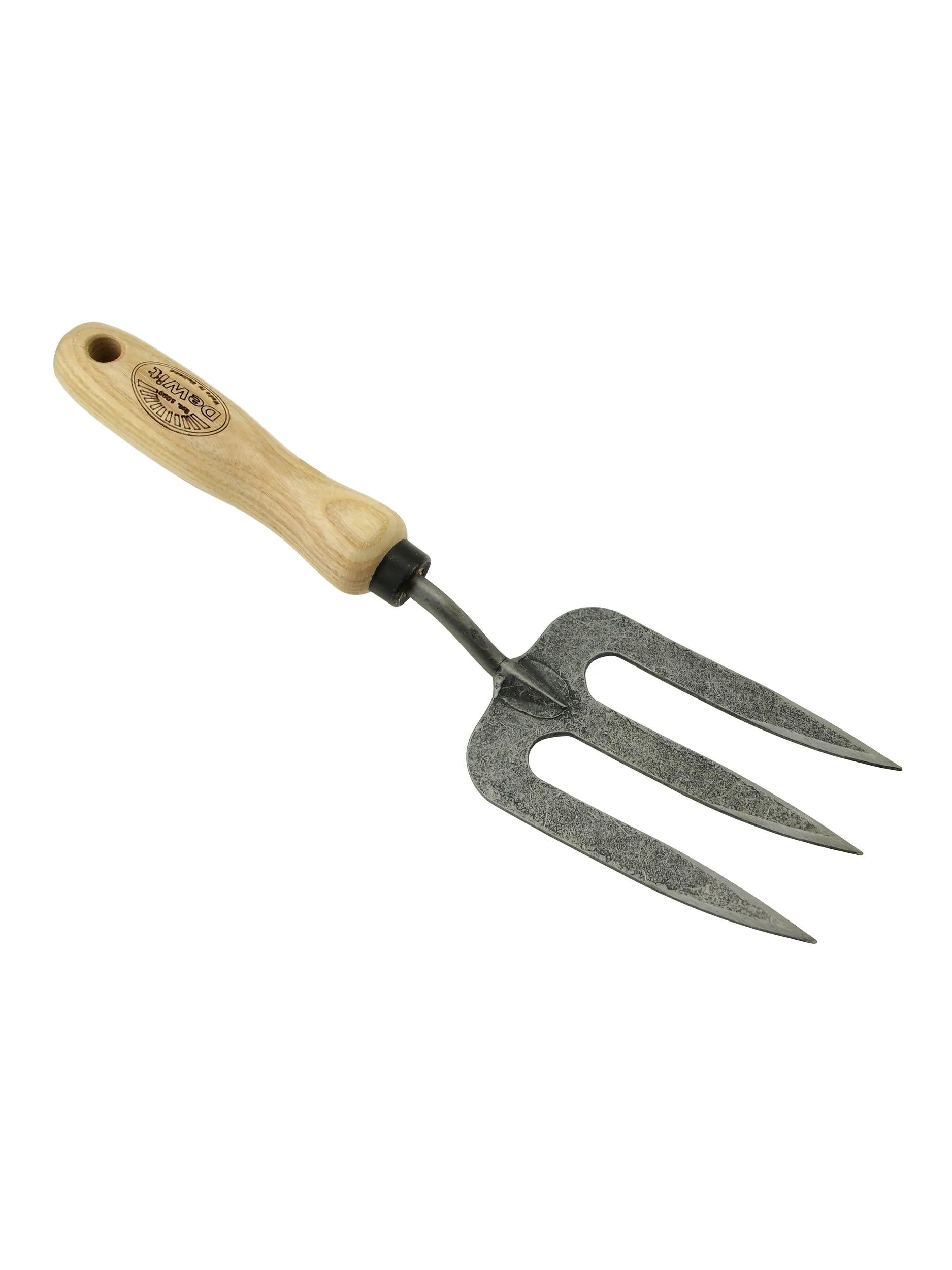 Ensemble cadeau d'outils de jardinier 3 pièces : transplantoir forgé, fourche et cultivateur