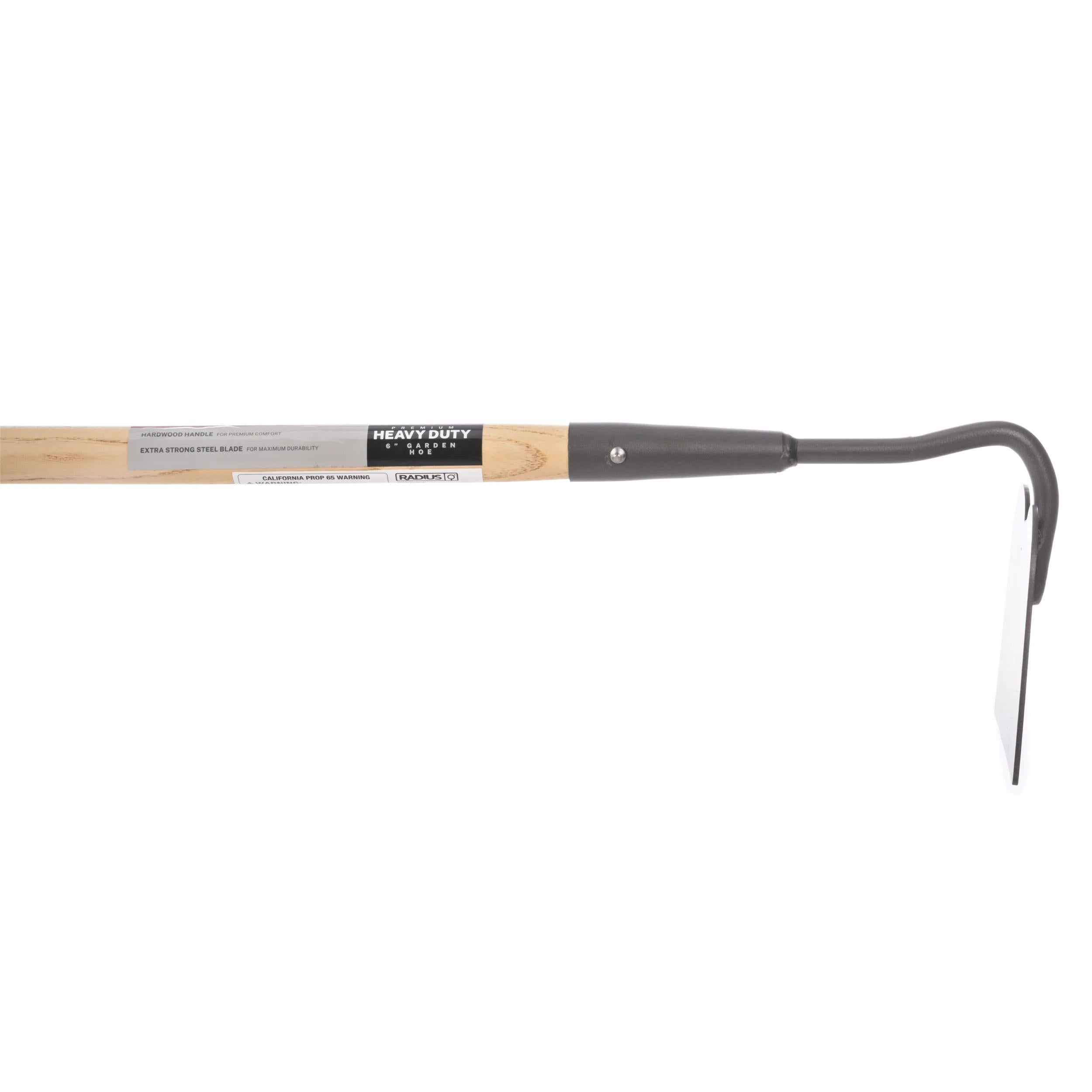 Binette de jardin avec manche en bois dur de 137 cm et lame en acier de calibre 14