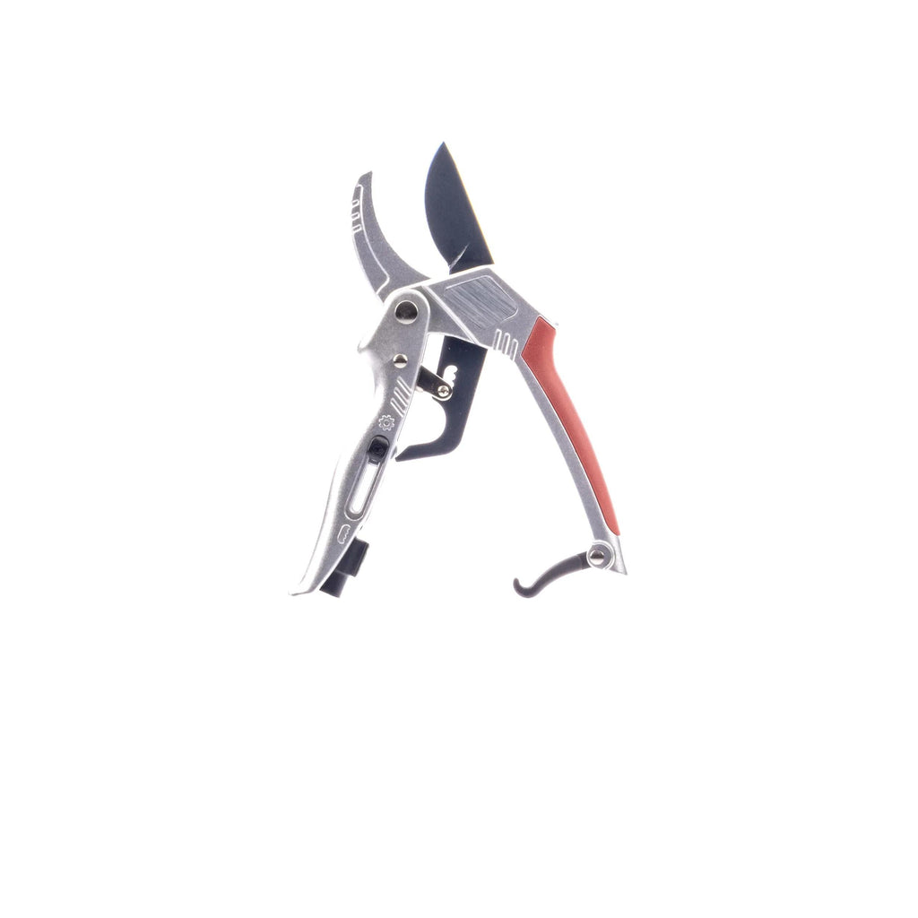 Sécateur à crémaillère avec lame en acier SK5 et manche en aluminium
