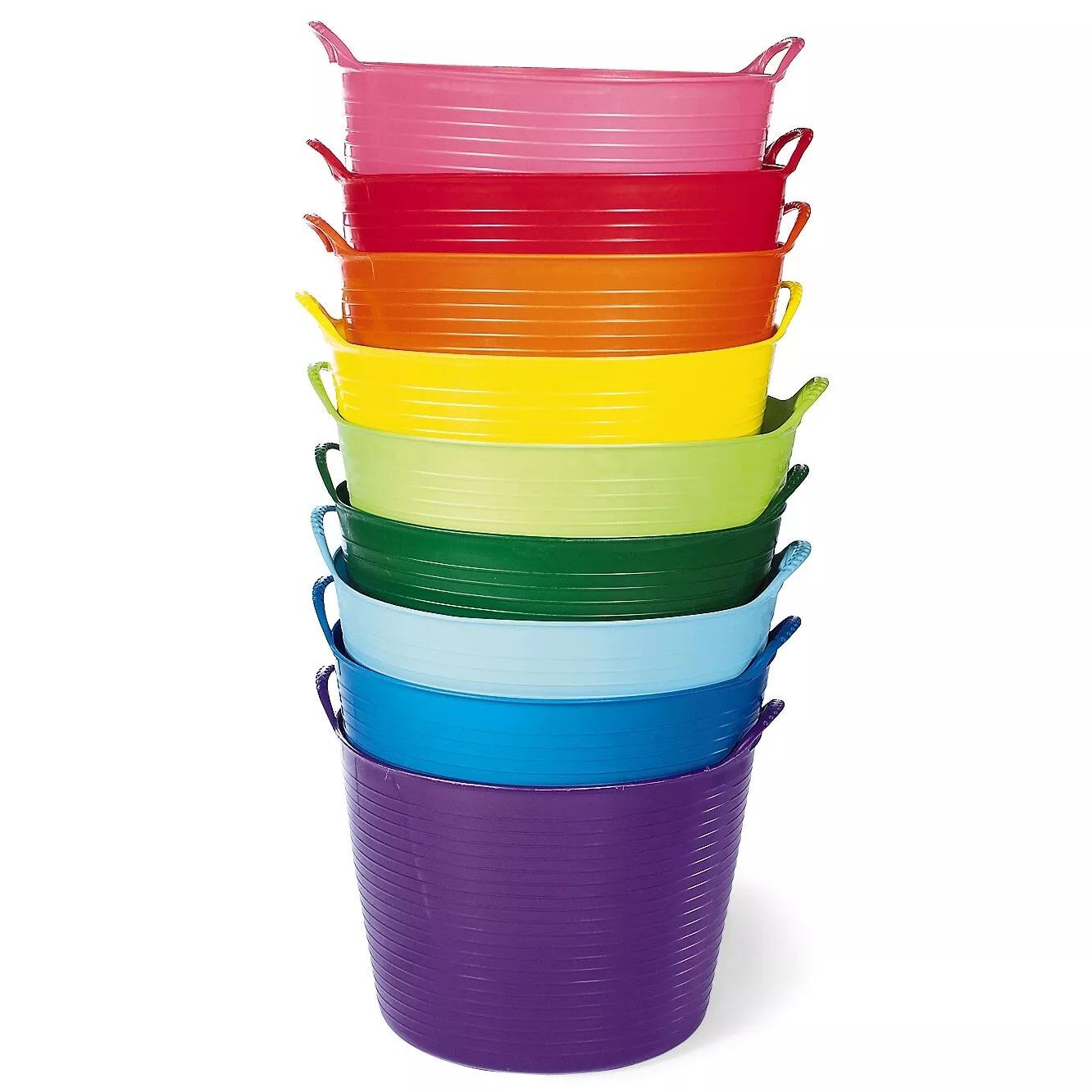 Bac de jardin flexible léger en polyéthylène 40 litres multicolore