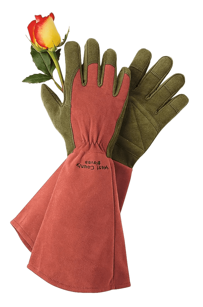 Gants de jardinage anti-épines à manchette longue pour hommes et femmes, couleur rouge