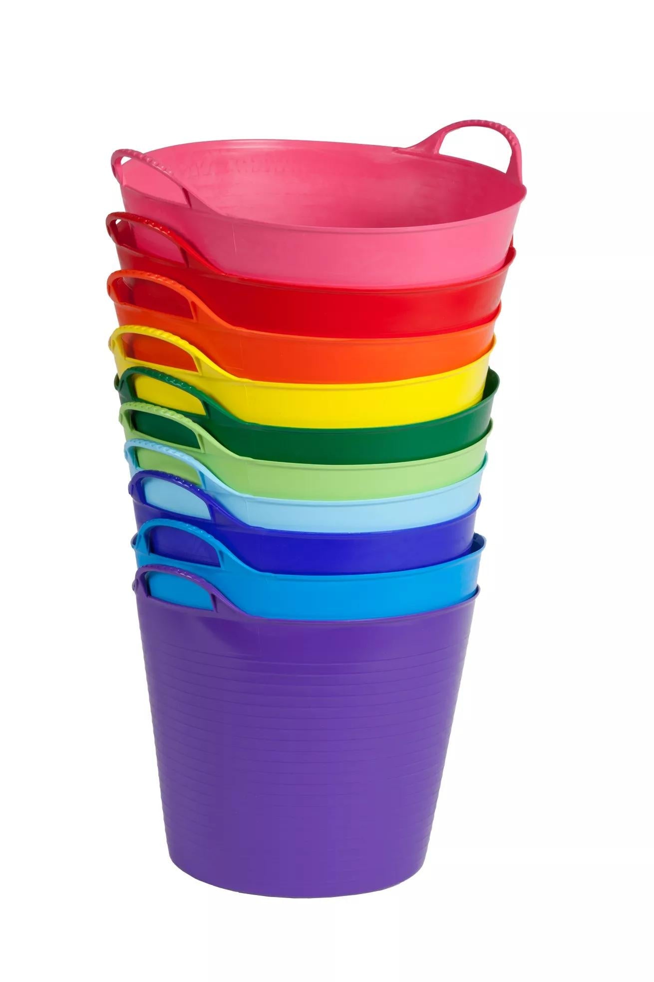 Baignoire de jardin souple et colorée, 7 gallons, multi-usages, avec poignées